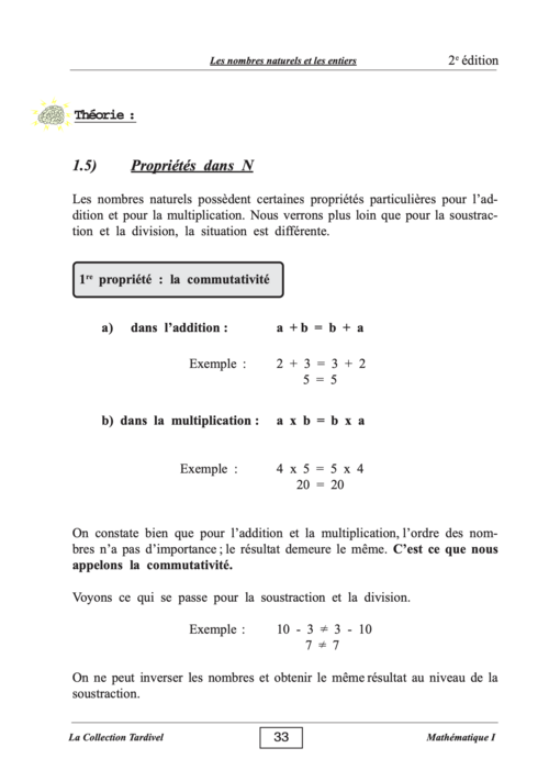 Tardivel | Mathématique | secondaire 1 | cahier 1 | carroussel 1
