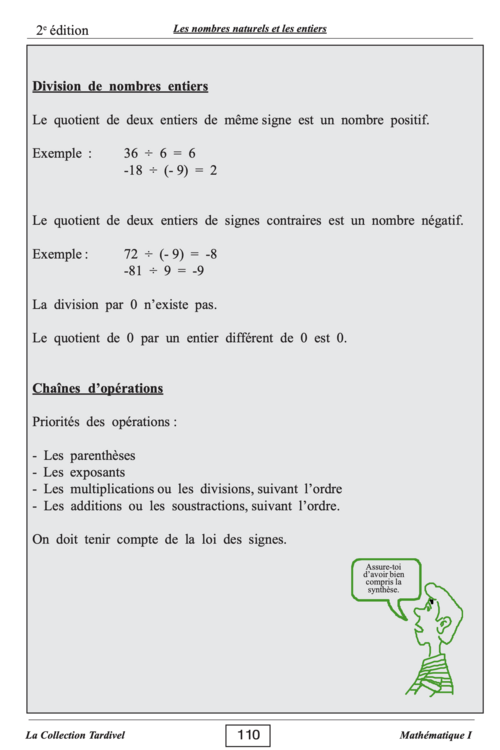 Tardivel | Mathématique | secondaire 1 | cahier 1 | carroussel 2