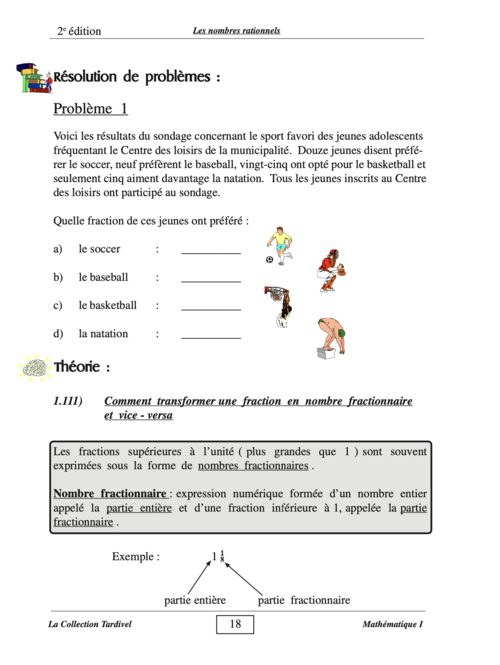 Tardivel | Mathématique | secondaire 1 | cahier 2 | carroussel 3