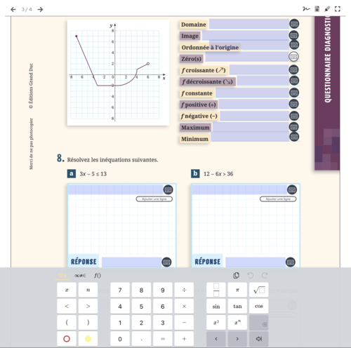 clavier mathématique