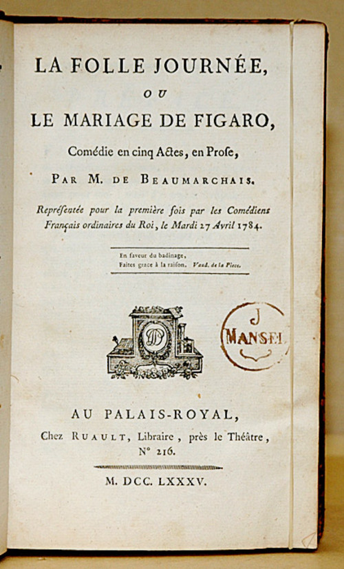 Le Mariage de Figaro couverture