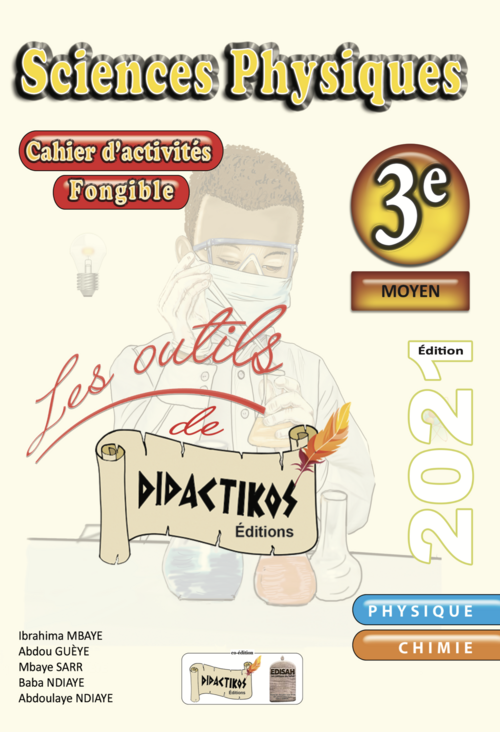Cahier d'activités | Sciences physiques | 3e Physique | Chimie couverture didactikos